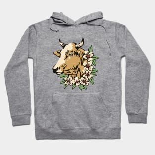 Cow head illustration Hoodie